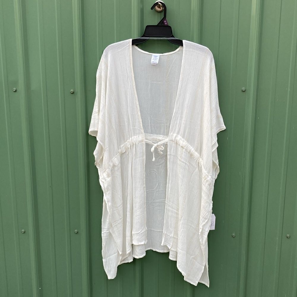 Tie Front Layering Kimono Cardigan Coverup Size 2X/3X